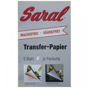 Transferpapir 5 ark, 22x28,2 cm, Saral